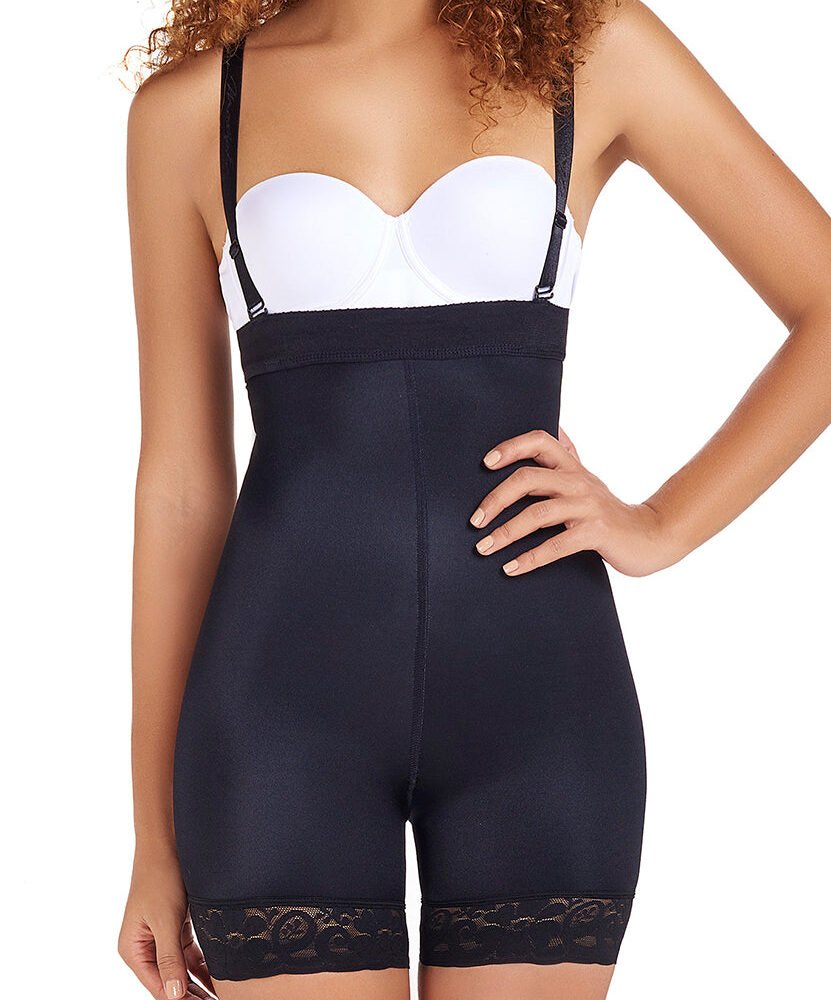 Semi-Invisible Strapless Mid-Thigh Girdle | FU107